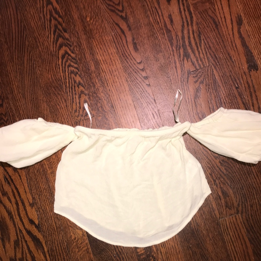 Creme off the shoulder top